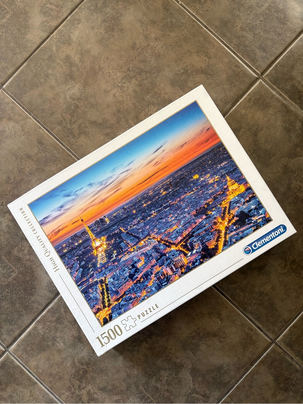 Paris Skyline 1500-Piece Puzzle - Vibrant Blue & Orange